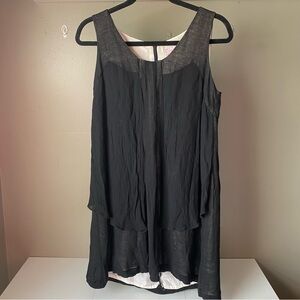 Pasametes Black Dress with Ivory Silk Lining size 8
